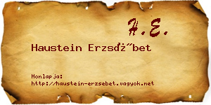 Haustein Erzsébet névjegykártya